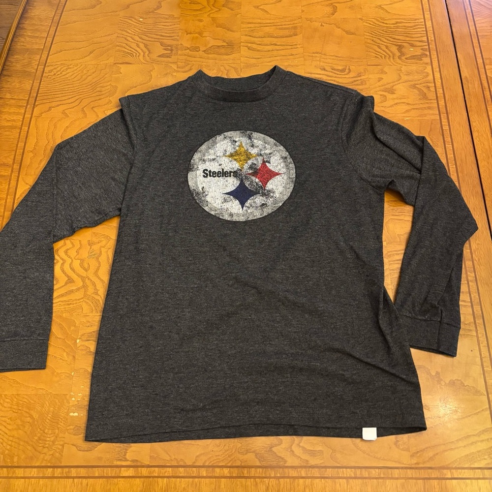 Pittsburgh Steelers Long Sleeve Shirt gray kids 14/16 nfl team apparel